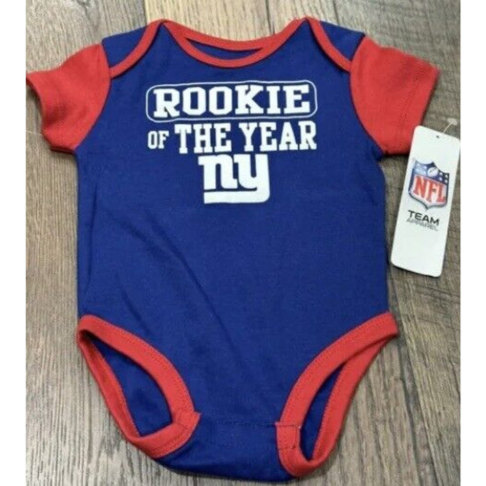NFL New York Giants Baby Boys' 3-Pack Bodysuit Set, Infant 18 Months K29 *