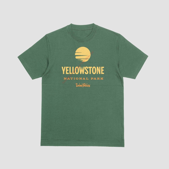 Unisex Yellowstone Short Sleeve Casual Green Tshirt