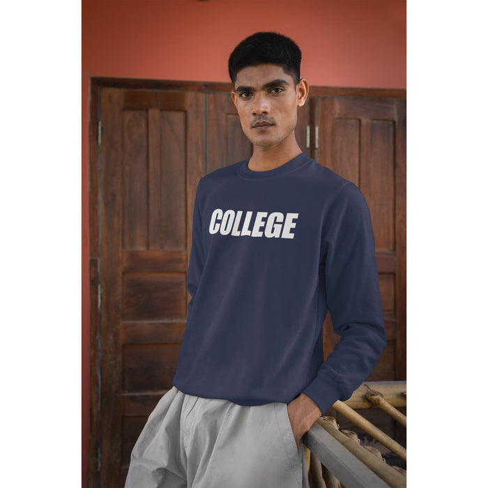 College Long Sleeve Pullover Graphic Crewneck Sweatshirt