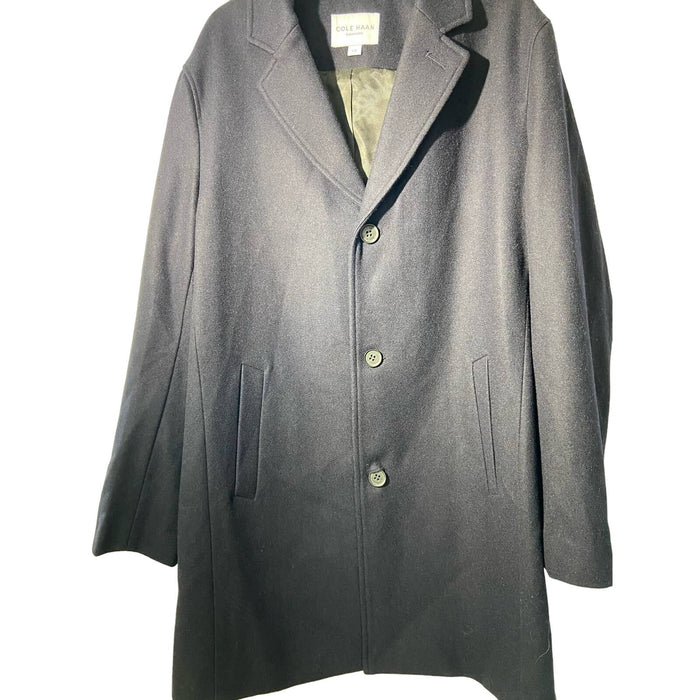 Cole Haan Melton Button Front Wool-Blend Coat - Men's Size L * M311