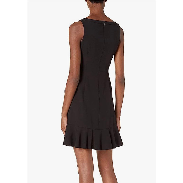 Kensie Women's Sleeveless Ruffle Detail Dress -Size 8 Black* A-Line Dress WD47