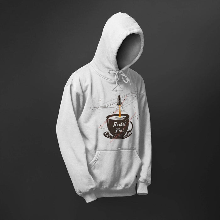 TriniSkies Unisex Coffee Rocket Fuel Graphic Hooded Drawstring Sweatshirt