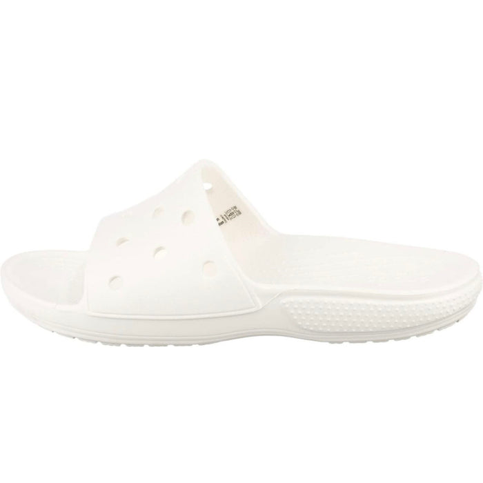 Crocs Unisex Classic Slide Sandals, White, 12 Men/14 Women Shoes