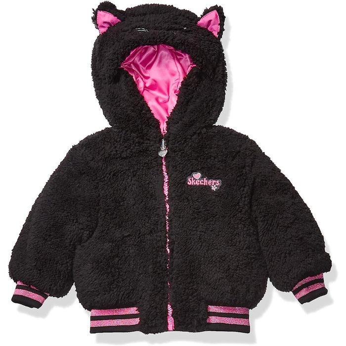 Skechers Baby Girls' Reversible Heavy Sherpa Jacket Coat Size 24 Months * k315