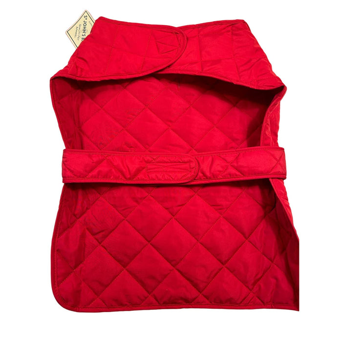 St. Johns Bark Red Dog Vest * Stylish Cold Weather Attire Clothes Pet SZ L