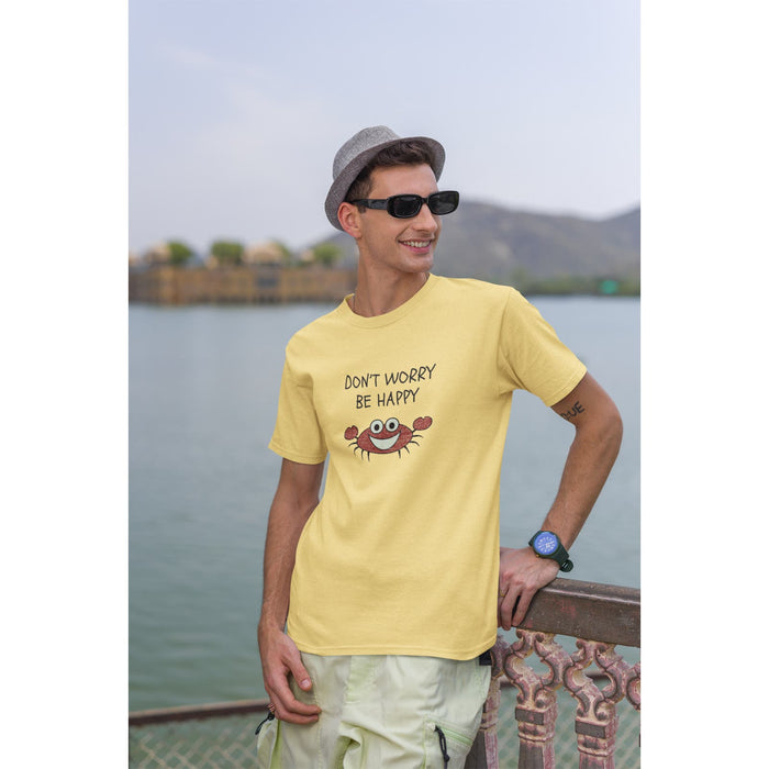 Don't Worry Be Happy Tee Crewneck Casual Short Sleeve Pullover Tshirt