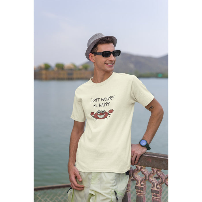 Don't Worry Be Happy Tee Crewneck Casual Short Sleeve Pullover Tshirt