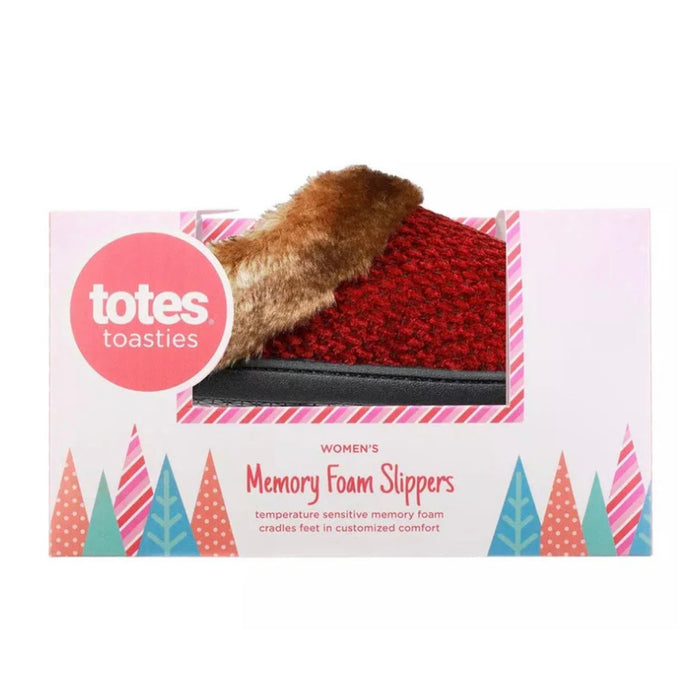 Totes Toasties Chenille Hood Back Slide Memory Foam Slippers - Women's Size 7-8