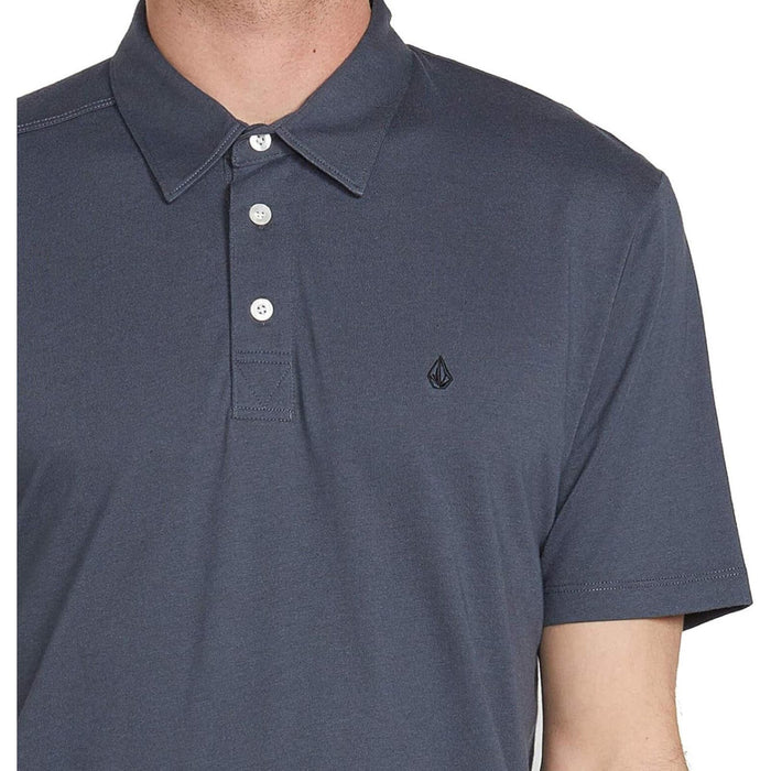 Volcom Men's Banger Short Sleeve Blue Polo Shirt - Size S Classic Style * M1212