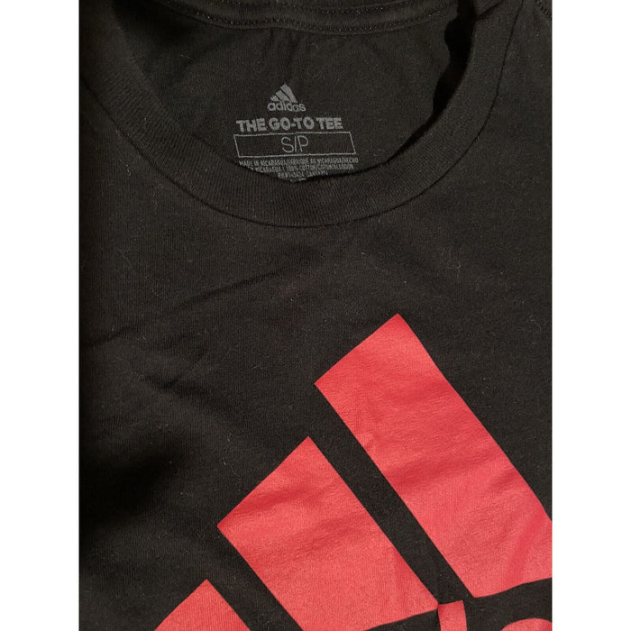 adidas Badge of Sport Womens Tee * Black Tshirt Graphic Apparel - Size S