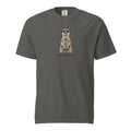 Charcoal gray meerkat graphic tee with Stay Curious text