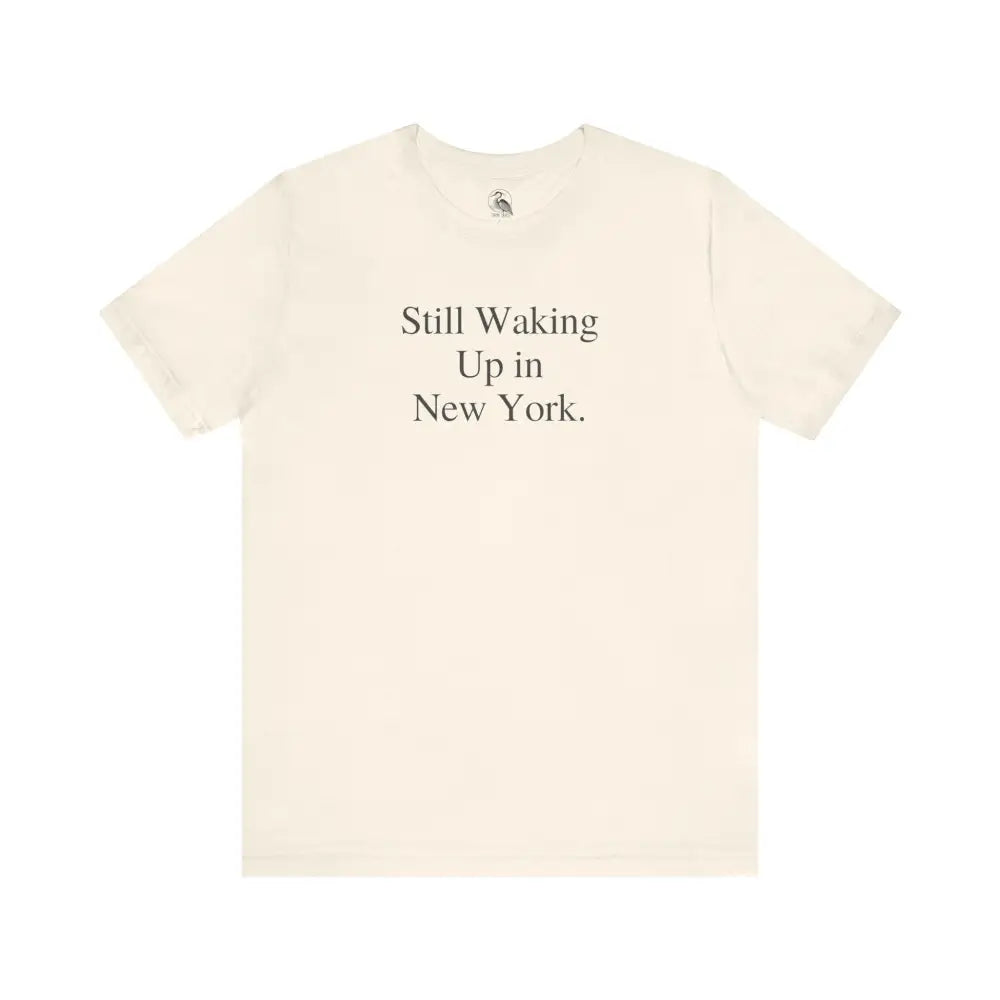 Minimalist Bella Canvas NYC York Tee Shirt with Cream Graphic