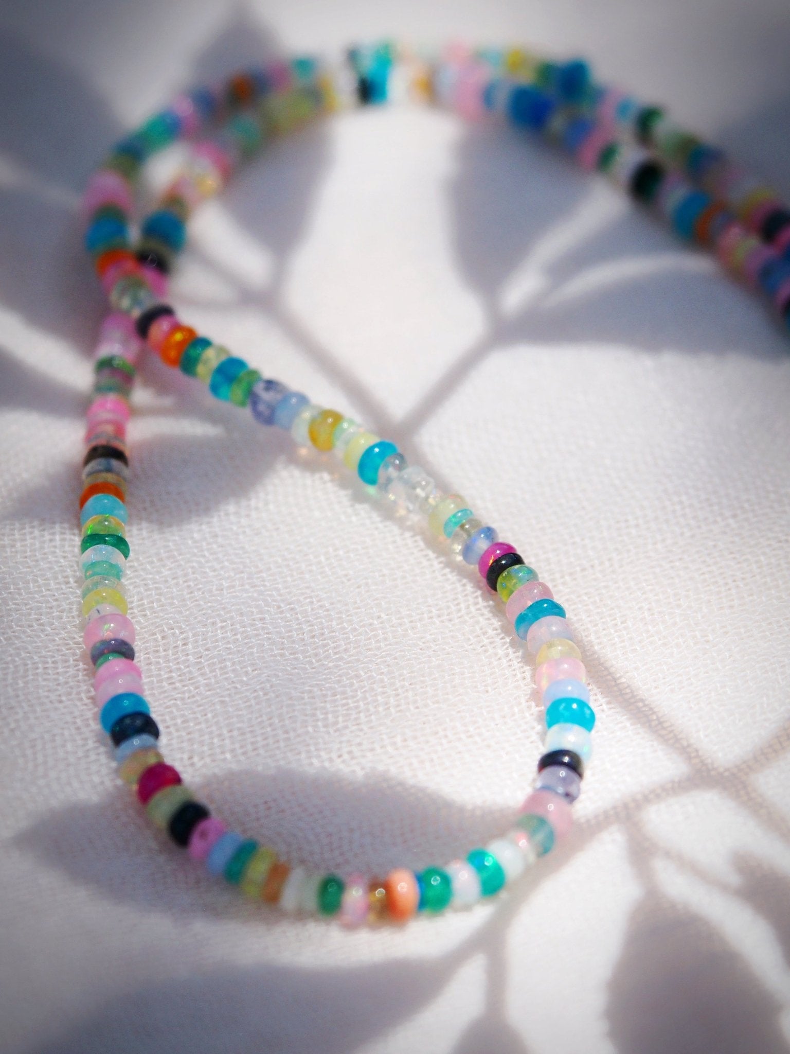 Stunning Rainbow Mixed Opal Necklace - Kalei 14k Gold Filled Resort Jewelry - Triniskies