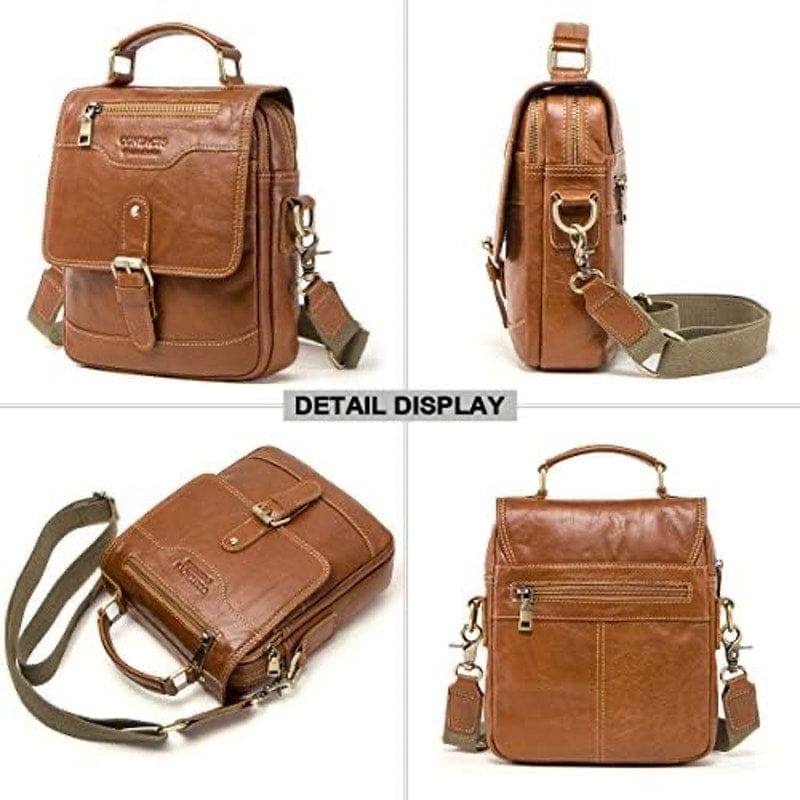 Stylish Contacts Genuine Leather Messenger Bag Perfect for Everyday Adventures! - Triniskies