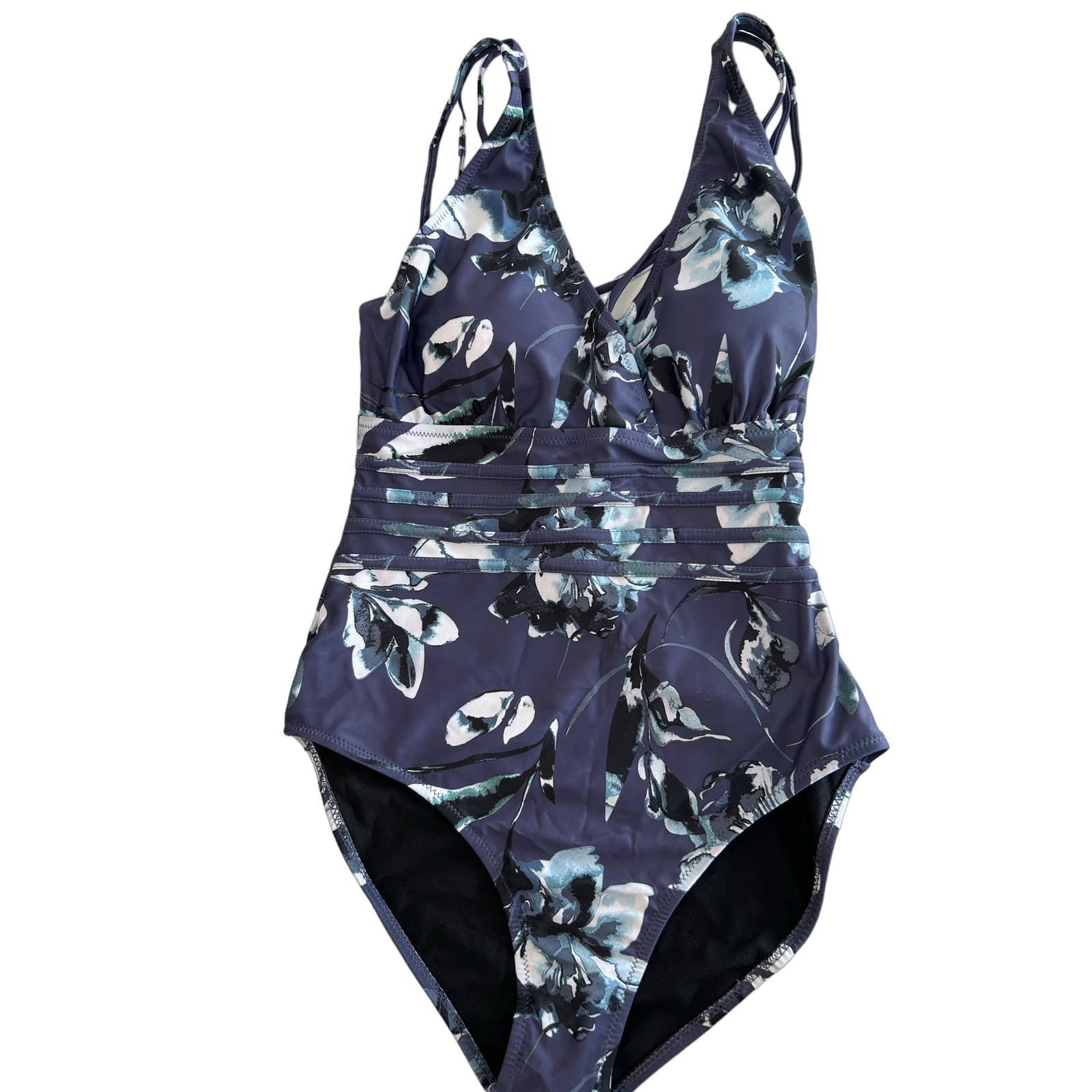 Summer Mae Cozy V Neck One Piece Shaping Bathing Suit sz M - Triniskies