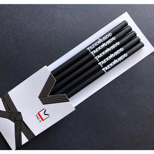 Tae-S TAE-S Taekwondo Wooden HB Pencils with White Clear PVC Case sporting gear