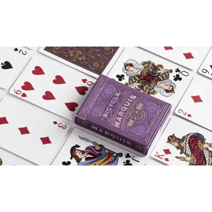 Terry Bicycles Bicycle MARQUIS Standard Index Poker Deck Playing Cards Sealed Purple Holofoil