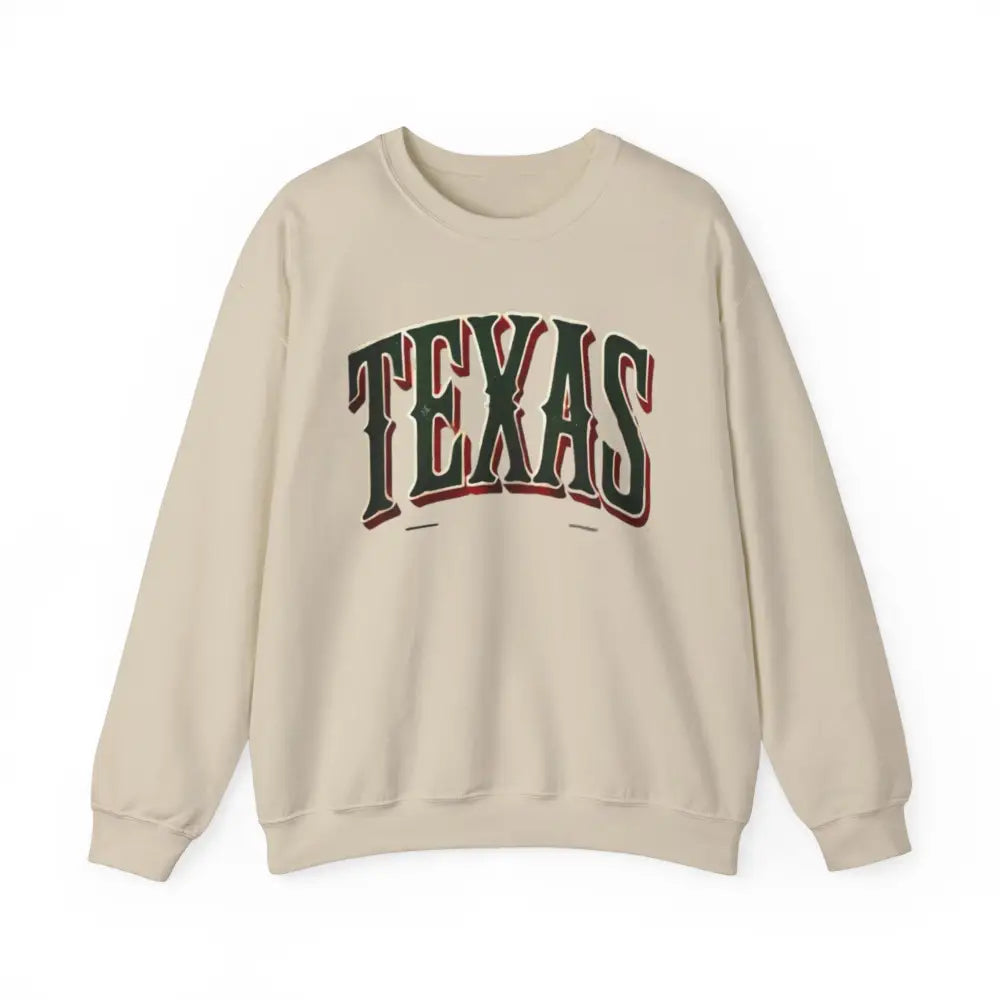 Texas Spirit unisex heavy blend crewneck sweatshirt with TEXAS print