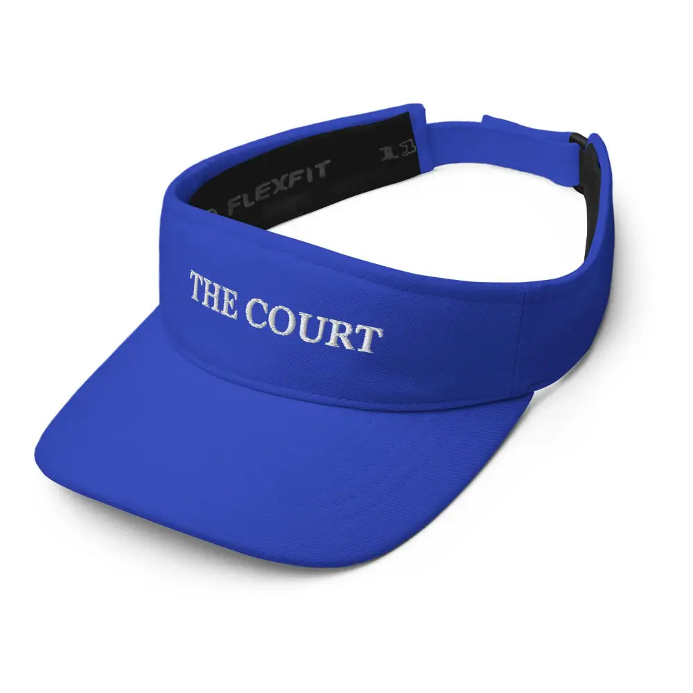 Blue Trini Skies Court Embroidered Performance Visor with Adjustable Strap