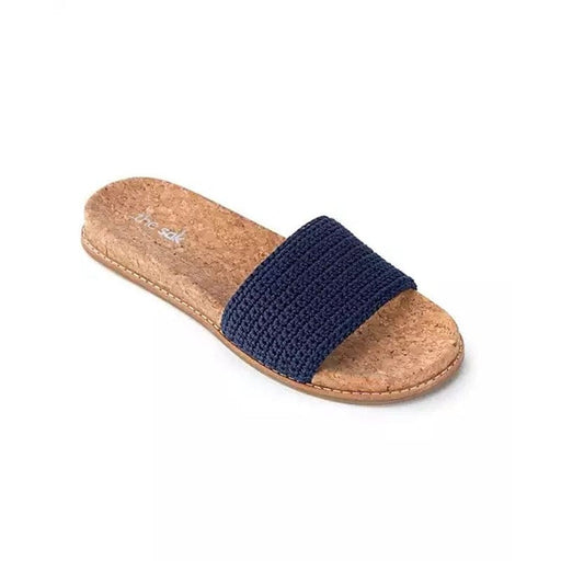 The Sak Navy / 10 THE SAK Women's Mendocino Crochet Slide Sandals: Eco-Friendly Comfort, SZ 10