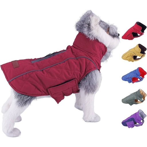 ThinkPet M / Red ThinkPet Reversible Dog * Cold Weather Coat - Cozy Winter Jacket, Size M