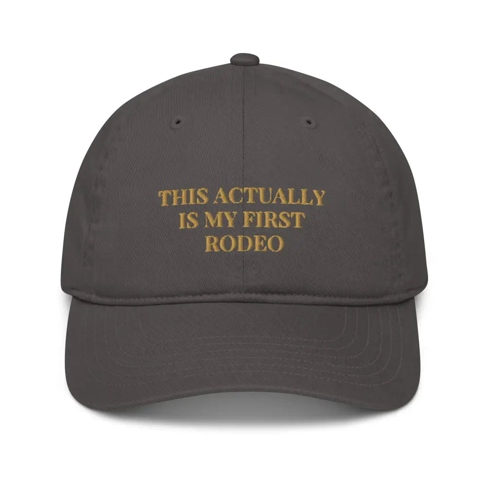 Trini Skies embroidered dark grey cotton baseball cap