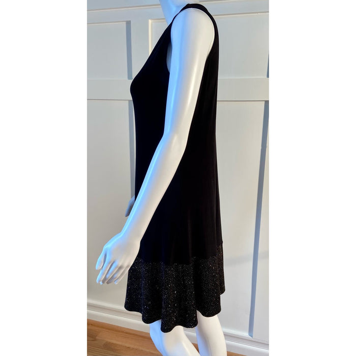 Tiana B. 8 / Black Tiana B Sleeveless Black Embellished Dress Size 8 *Chic Knee Length EleganceWD06