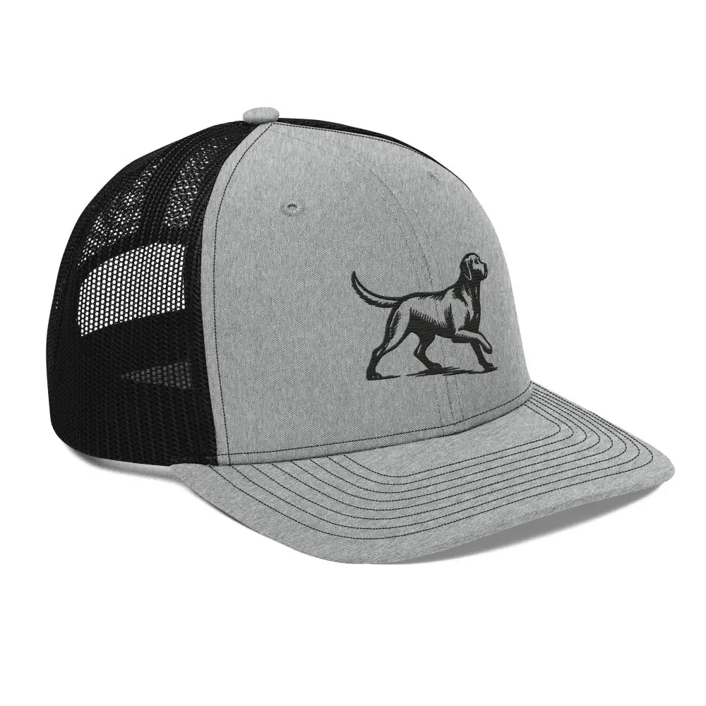 Timeless Labrador Retriever embroidered corduroy cap with black dog illustration