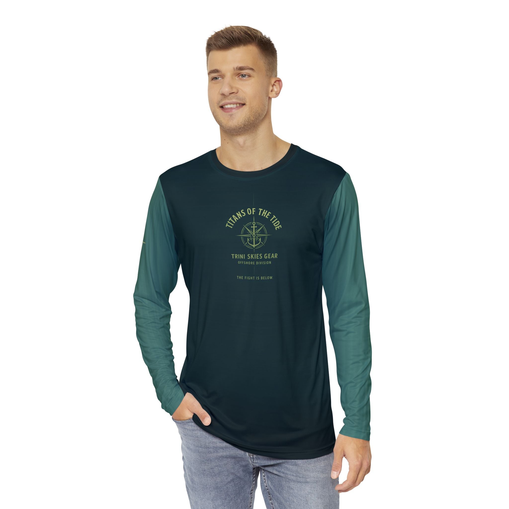 Titans of the Tide Offshore Tournament Fishing Shirt Trini Skies Gear Long Sleeve Sun Shirt for Marlin & Tuna Anglers Fishing Jersey - Triniskies