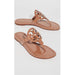 Tory Burch Tory Burch Women's Miller Thong Sandals, Size 6 Leather Footbed and Logo Strap