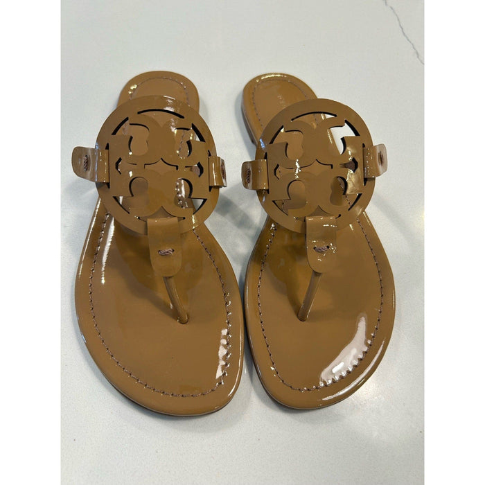 Tory Burch Tory Burch Women's Miller Thong Sandals, Size 6 Leather Footbed and Logo Strap