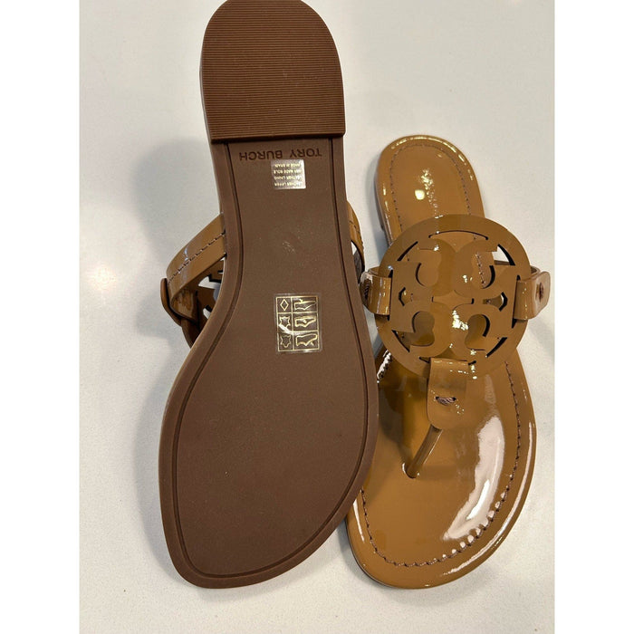 Tory Burch Tory Burch Women's Miller Thong Sandals, Size 6 Leather Footbed and Logo Strap