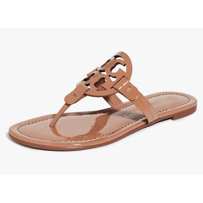 Tory Burch Tory Burch Women's Miller Thong Sandals, Size 6 Leather Footbed and Logo Strap