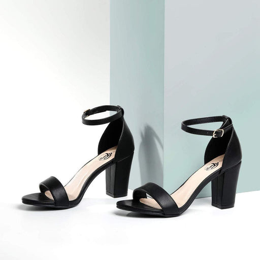 Trary 11 / Black "TRARY Adjustable Strap Heel Sandals - Size 11, Elegant and Versatile"