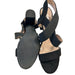 Trary Black / 10 Trary Women's Chunky Heels: Open Toe Strappy Sandals, Elastic Ankle Strap, SZ 10