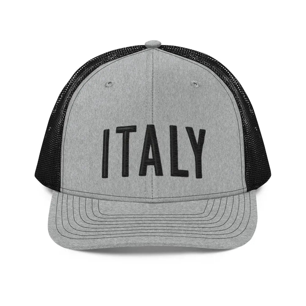 Gray black mesh Trini Skies embroidered Italy trucker hat
