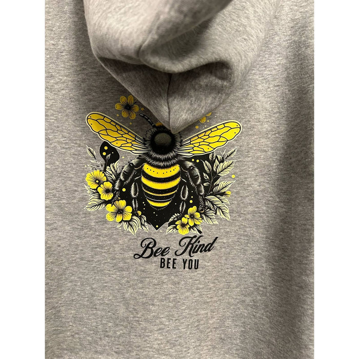 Trini Skies 10/12 / GRAY / GIRLS Trini Skies Bee Kind Bee You! Cropped Sweatshirt Hoodie Sz L 10/12