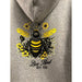 Trini Skies 10/12 / GRAY / GIRLS Trini Skies Bee Kind Bee You! Cropped Sweatshirt Hoodie Sz L 10/12