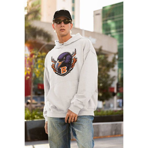 Trini Skies Baltimore Fierce Unison of Ravens Oriole Bird Long Sleeve Hoodie Fan Sweatshirt