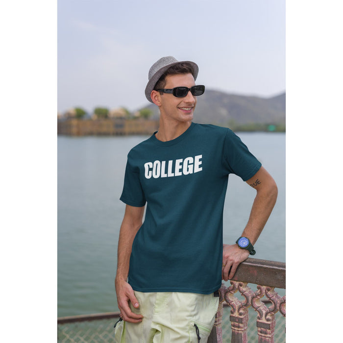 Trini Skies College Short Sleeve Pullover Graphic Crewneck Tshirt