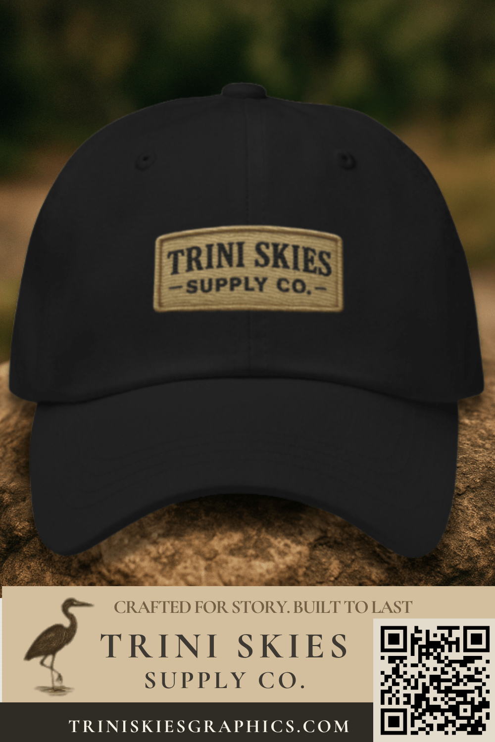 Trini Skies Heritage Patch Hat – Yupoong Unstructured Dad Hat | Classic Logo Cap - Triniskies