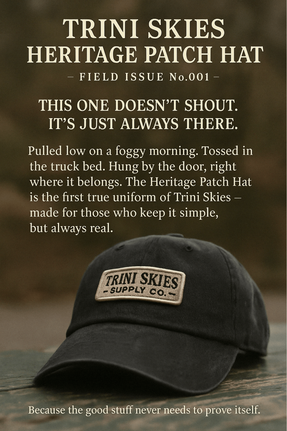 Trini Skies Heritage Patch Hat – Yupoong Unstructured Dad Hat | Classic Logo Cap - Triniskies