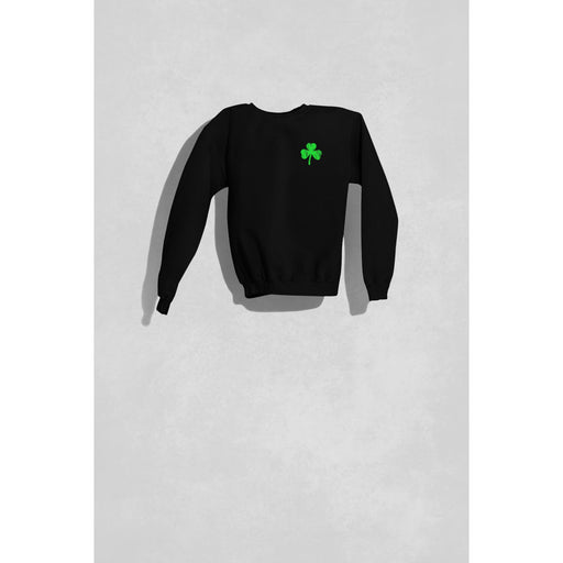 Trini Skies Irish Clover Long Sleeve Pullover Graphic Crewneck Sweatshirt