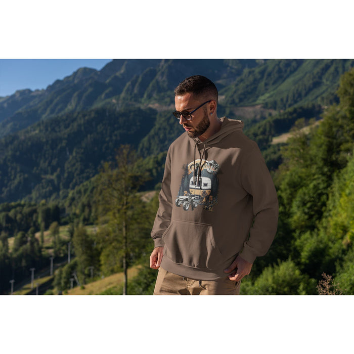 Trini Skies Off The Grid Nature Graphic Pullover Hoodie Sweatshirt