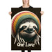 Trini Skies One Love Rasta Sloth Museum-Quality Poster Bring Joy to Your Space Home Art