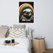 Trini Skies One Love Rasta Sloth Museum-Quality Poster Bring Joy to Your Space Home Art