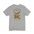 Trini Skies Outfitters trail hunting dog t-shirt in heather gray with vintage graphic