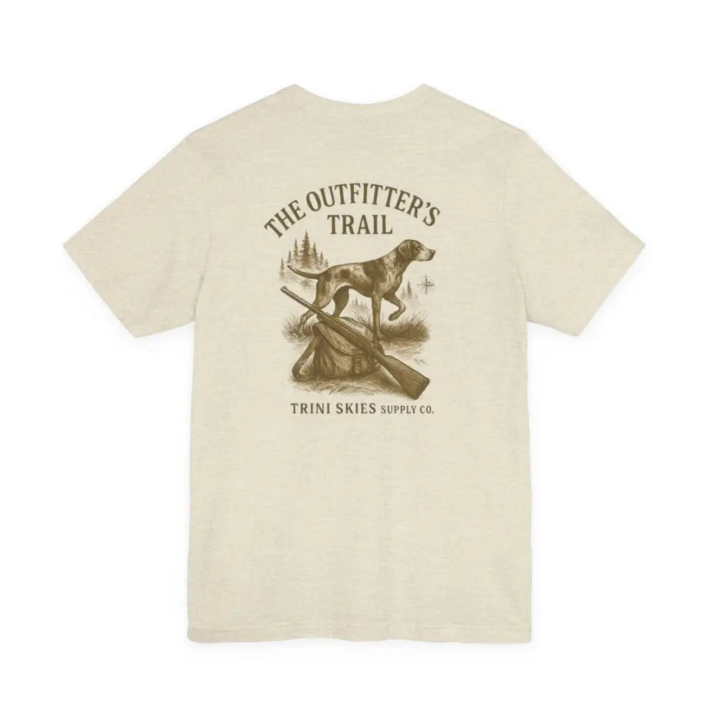Cream Trini Skies Outfitter’s Trail Hunting Dog T-Shirt