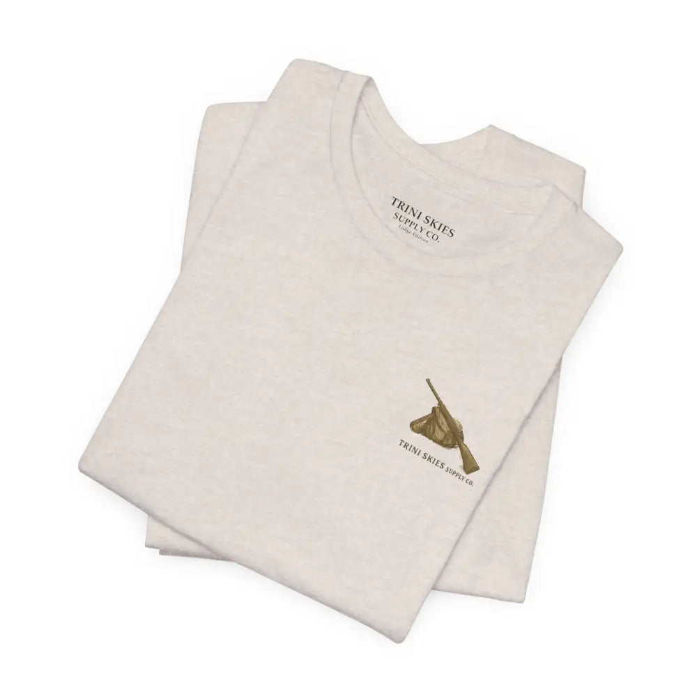 Trini Skies Outfitters Trail Hunting Dog Tee white crew neck t-shirt