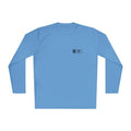 Trini skies performance light blue long sleeve UV shirt with logo